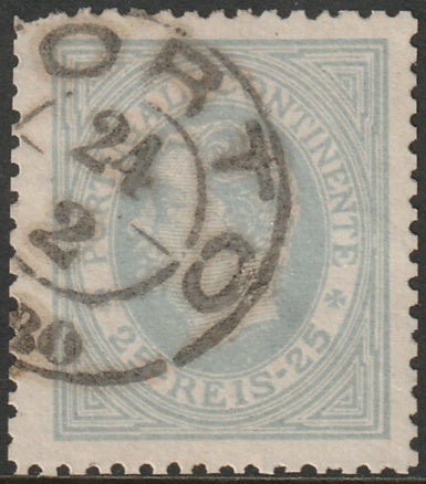 Portugal 1880 Sc 53 used Porto cancel perf 12.5