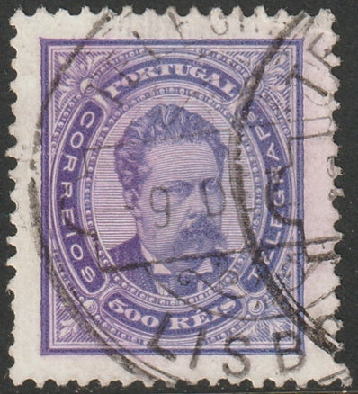 Portugal 1887 Sc 63 used Lisboa cancel perf 12.5