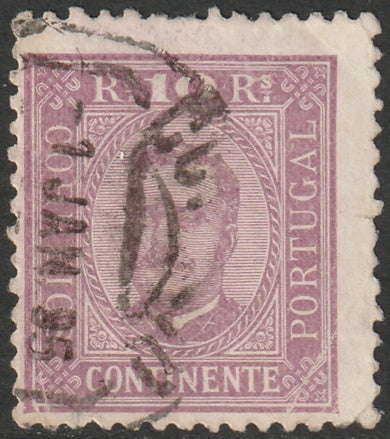 Portugal 1892 Sc 68a used perf 11.5x12 enamel paper