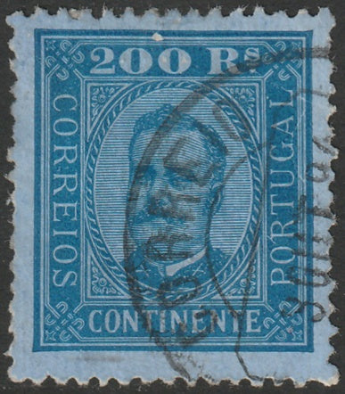 Portugal 1893 Sc 77 used perf 12.5 thins