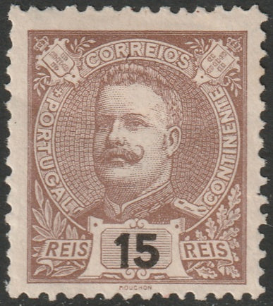 Portugal 1895 Sc 113 MH* disturbed gum crease