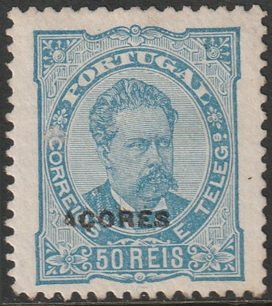 Azores 1882 Sc 52 MLH* perf 12.5