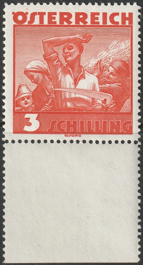 Austria 1936 Sc 378 margin single MNH**