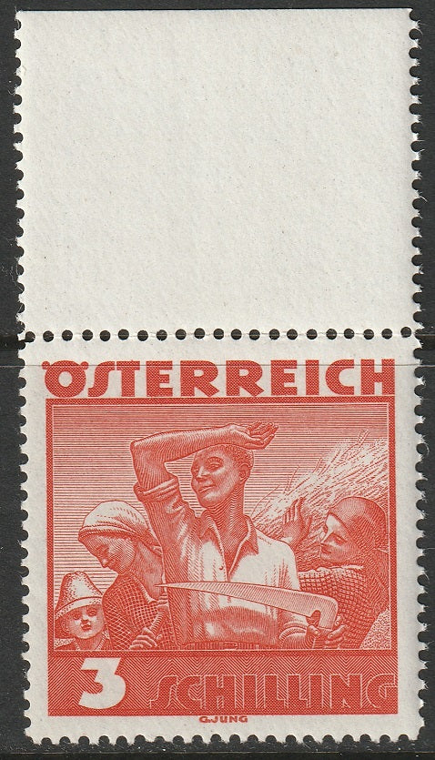 Austria 1936 Sc 378 margin single MNH**