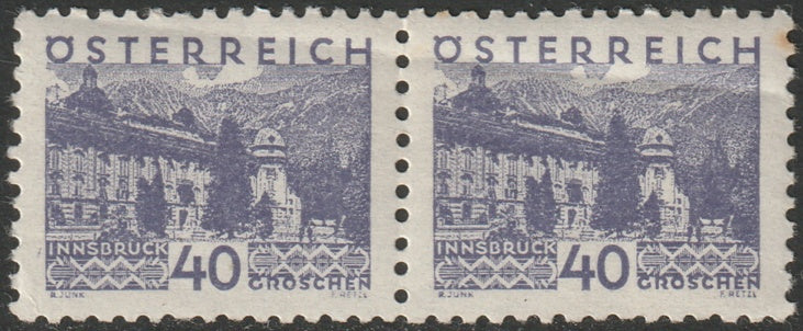 Austria 1932 Sc 349 pair MNH** large creases