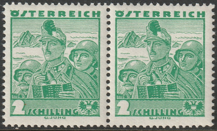 Austria 1935 Sc 373 pair MNH**