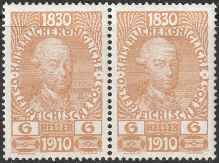 Austria 1910 Sc 132 pair MNH**