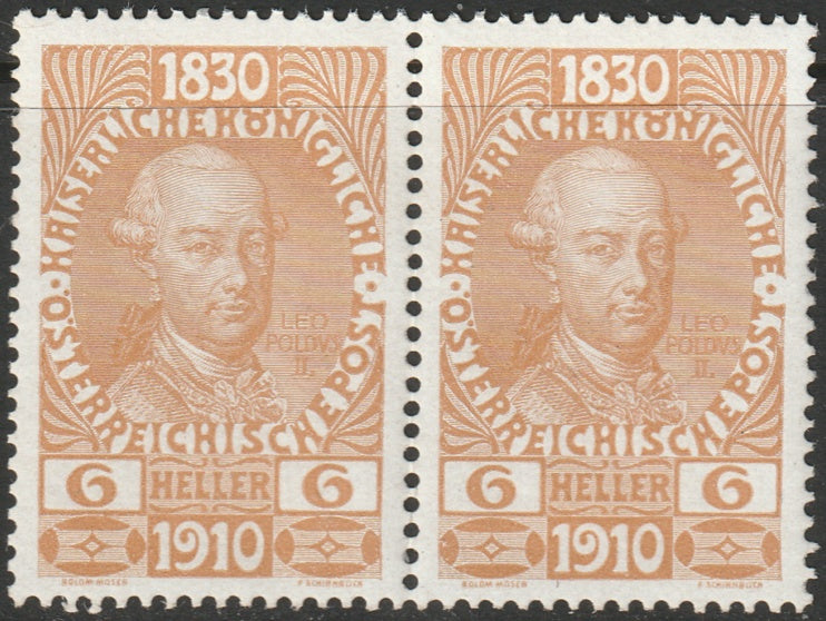 Austria 1910 Sc 132 pair MNH**