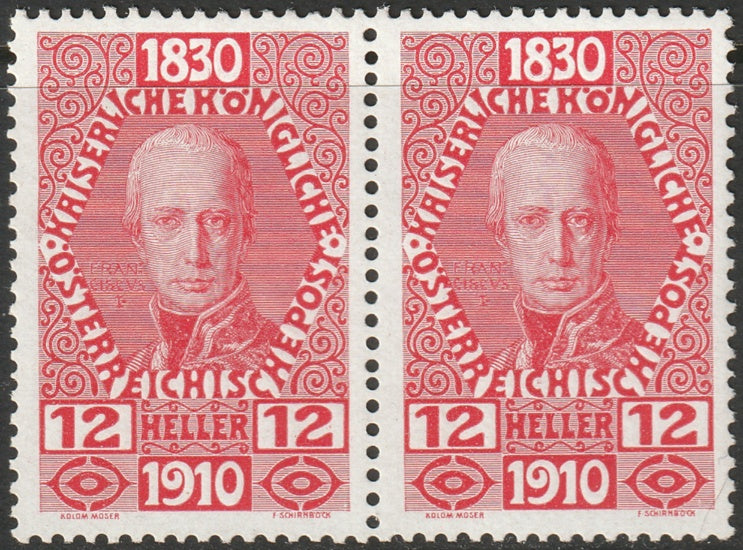 Austria 1910 Sc 134 pair MNH**