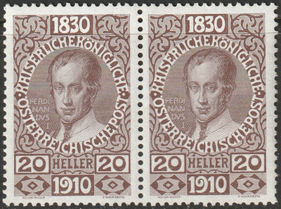 Austria 1910 Sc 135 pair MNH**