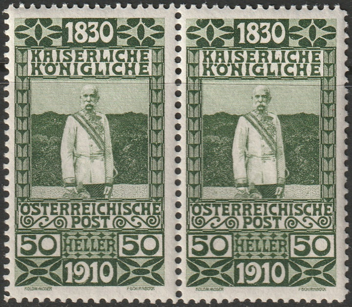 Austria 1910 Sc 139 pair MNH**