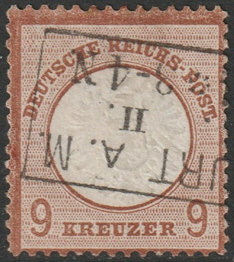 Germany 1872 Sc 25 used Frankfurt box cancel