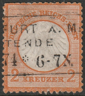 Germany 1872 Sc 8 used Frankfurt a.M. box cancel