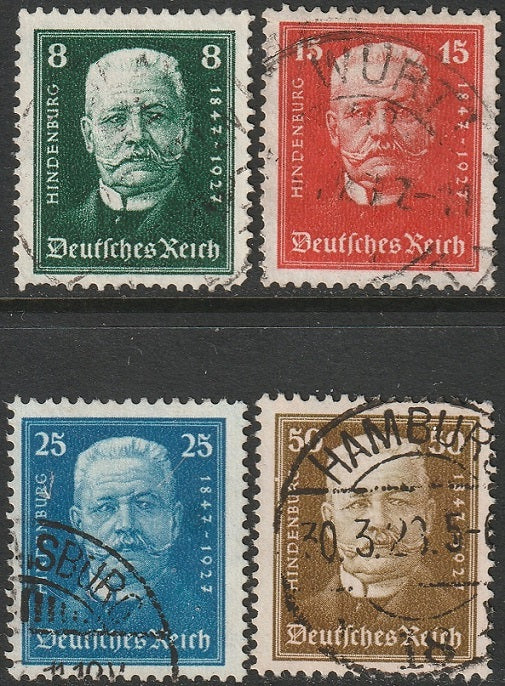 Germany 1927 Sc B19-22 set used