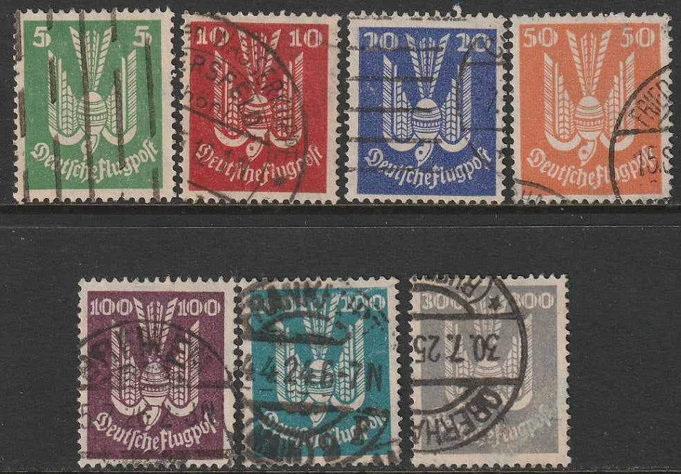 Germany 1924 Sc C20-6 air post set used