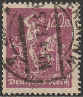 Germany 1922 Sc 224a used sideways watermark