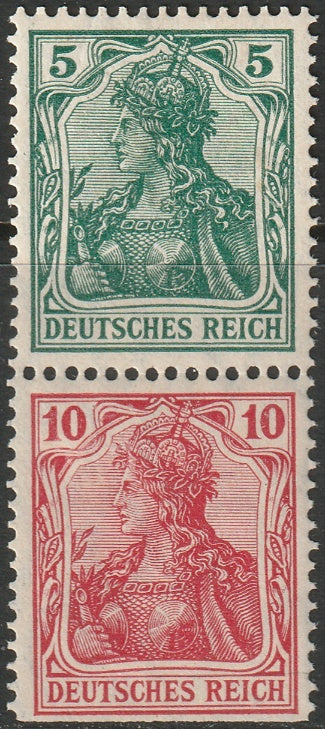 Germany 1913 Mi S4 I se-tenant MH*