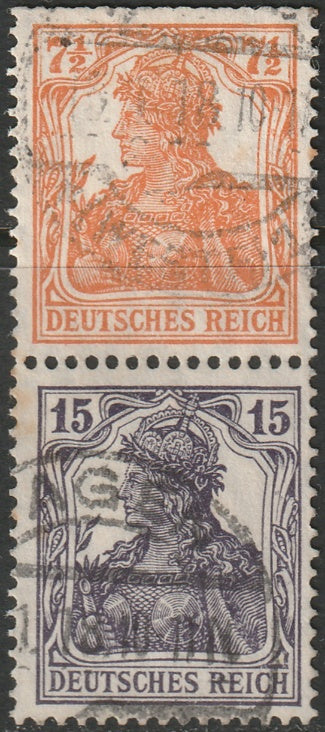 Germany 1917 Mi S8aa se-tenant used