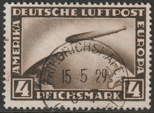 Germany 1928 Sc C37 air post used Friedrichshafen cancel