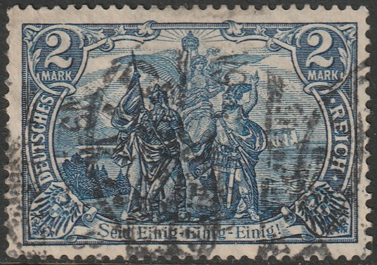 Germany 1916 Sc 93 var used blackish ultramarine