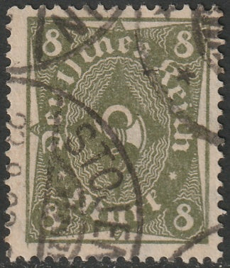 Germany 1922 Sc 190a used type II (thin numerals) Stojen[..] cancel