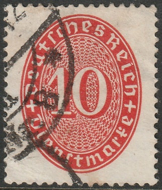 Germany 1927 Sc O78a official used sideways watermark