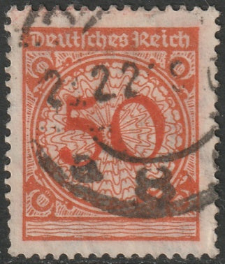 Germany 1923 Sc 327 var used "crack in rosette" plate flaw