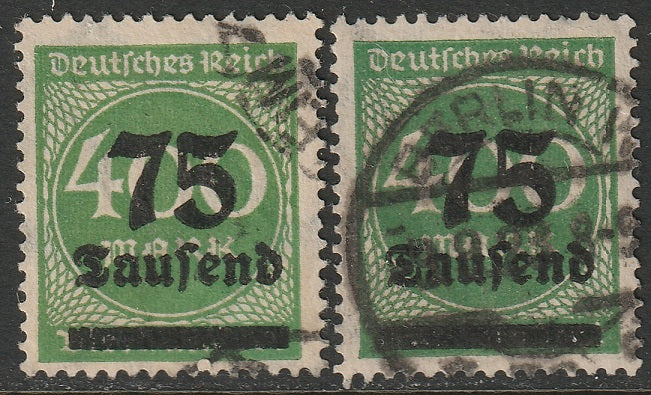 Germany 1923 Sc 251 used both shades