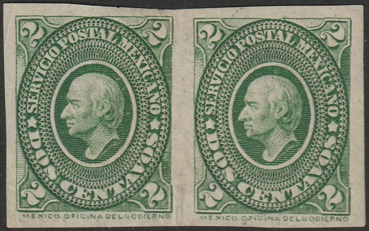 Mexico 1884 Sc 151a imperf pair MH*