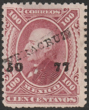 Mexico 1877 Sc 111 MNG(*) "Veracruz 50 77" overprint