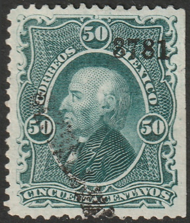 Mexico 1881 Sc 121 MNG(*) "Guadalajara 37 81" overprint thin at top