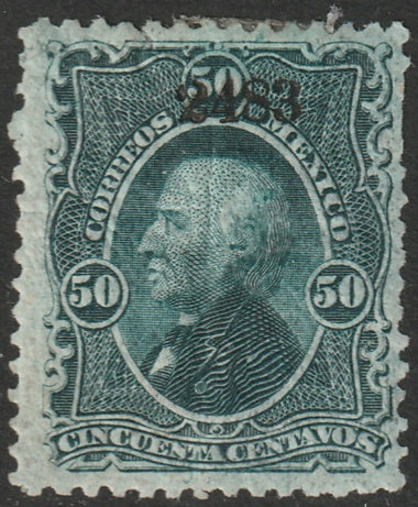 Mexico 1883 Sc 121 MH* "24 83 (Morelia)" overprint