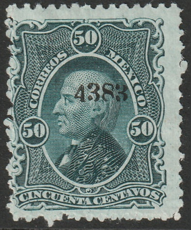 Mexico 1883 Sc 121 MNG(*) "43 83 (C Guzman)" overprint