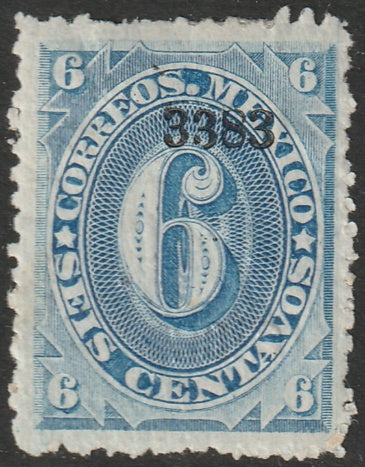 Mexico 1883 Sc 148 MH* "33 83 (Jalapa)" overprint