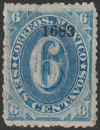 Mexico 1883 Sc 148 MLH* "16 83 (Tabasco)" overprint