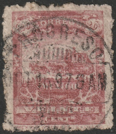 Mexico 1897 Sc 276 var used extra perforation line