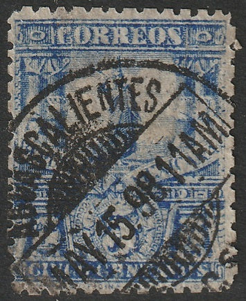 Mexico 1897 Sc 272 var used extra perforation line