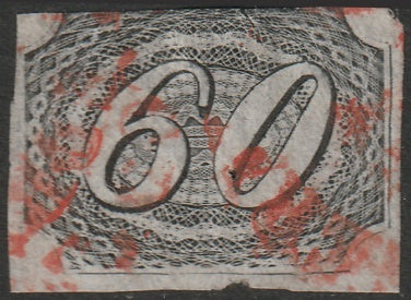 Brazil 1844 Sc 9 used red cancel