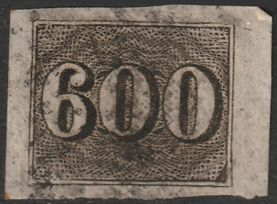 Brazil 1850 Sc 28 used small corner fold