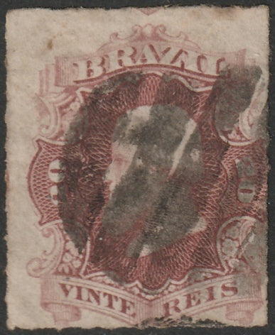 Brazil 1877 Sc 62 used small corner fold