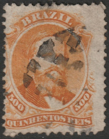 Brazil 1866 Sc 60 used tiny thin