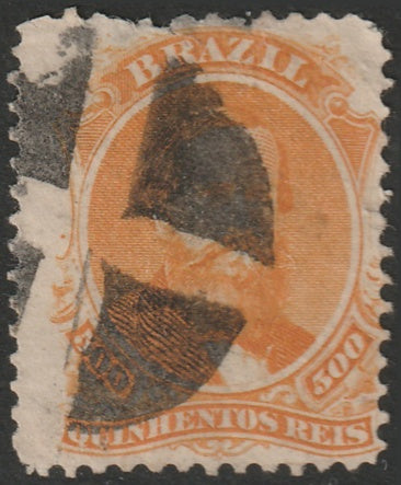 Brazil 1866 Sc 60 used thin at top