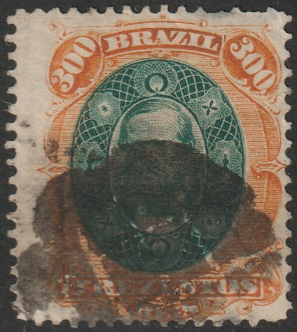 Brazil 1878 Sc 78 used some thinning at top