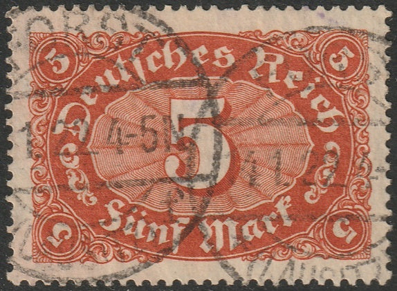 Germany 1921 Sc 153a used Forst cancel brown orange