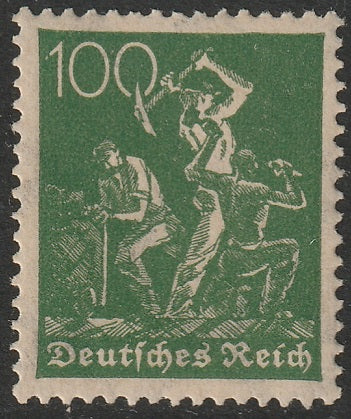 Germany 1922 Sc 172c MNH** corner crease blackish green