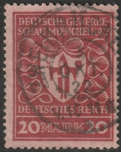 Germany 1922 Sc 217a used Zweibruckern cancel red