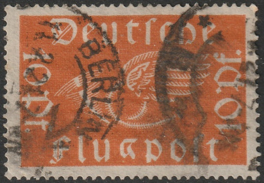 Germany 1919 Sc C1 var air post used brown orange