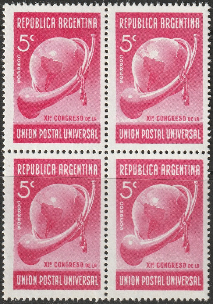 Argentina 1939 Sc 459 block MNH**