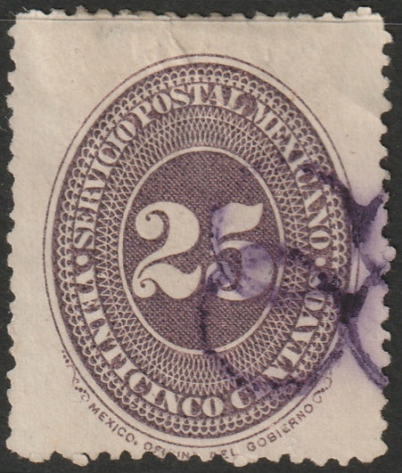 Mexico 1890 Sc 183 used "8" cancel hinge thins