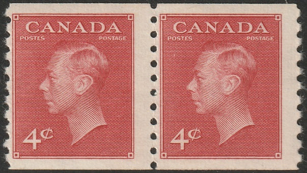 Canada 1950 Sc 300 coil pair MNH**